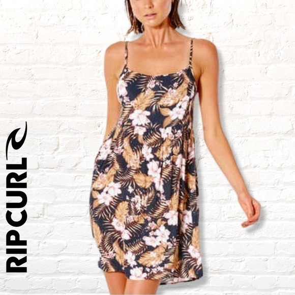 RIP Curl Playa Bella Tropical Floral Mini Dress XS - Picture 1 of 7